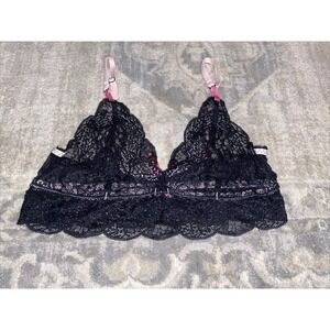 Cosmopolitan bralette‎ bra Sheer lace Black Sz large